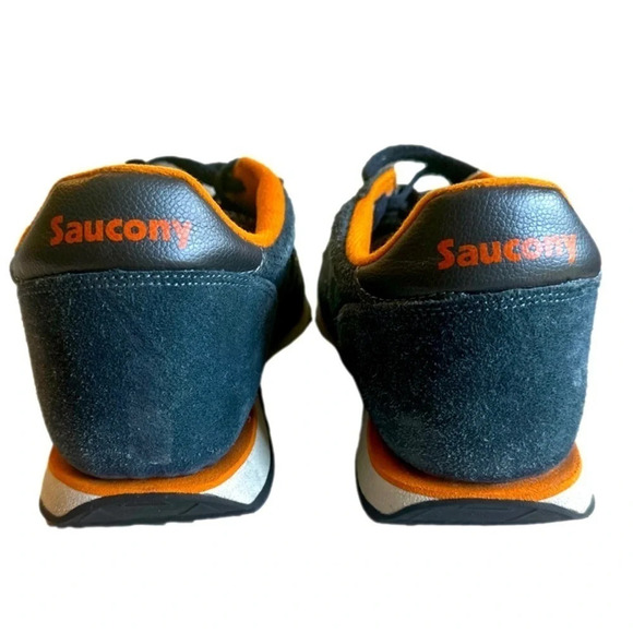 Saucony Jazz Low Pro Sneakers Suede Navy Blue & Orange Mens size 13 - Picture 6 of 8